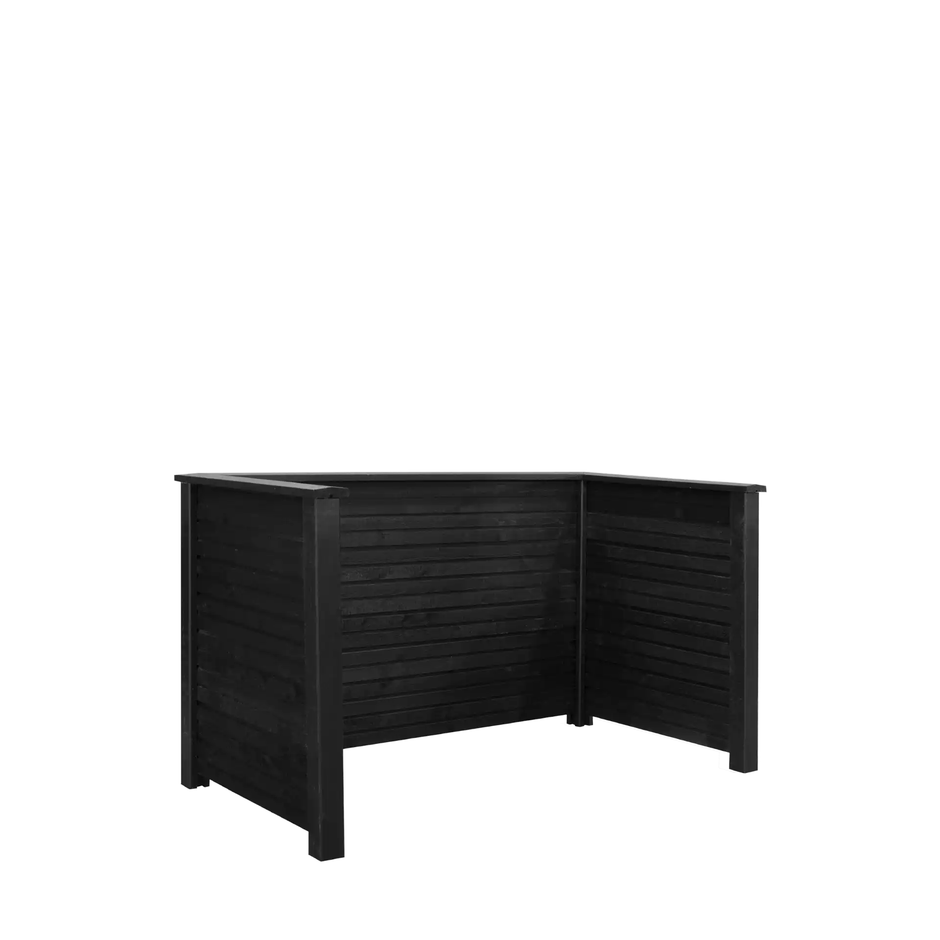 Plus Plank Profil Renovationsskjul med træstolper til nedgravning 194x97x108 cm - Sort