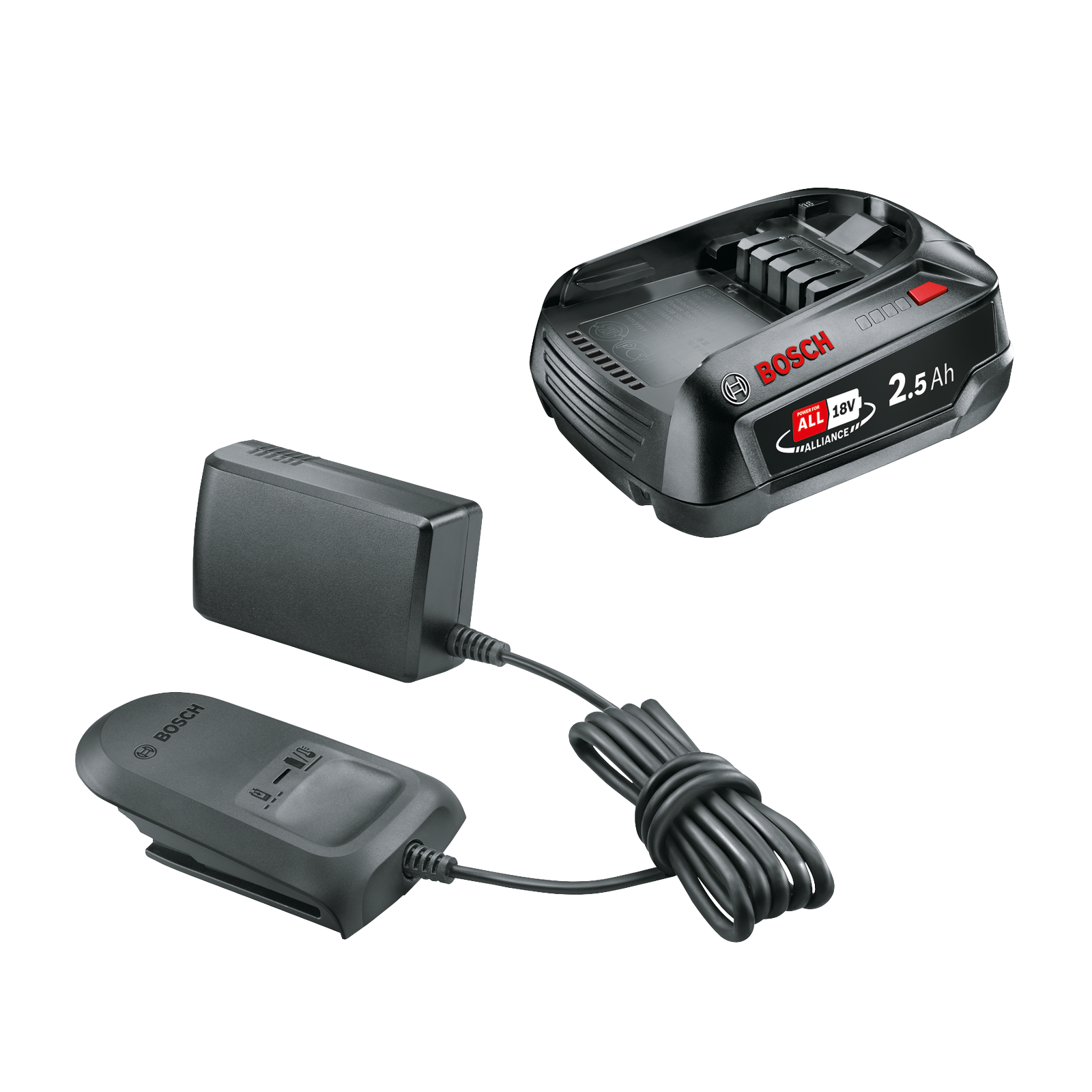 Bosch 18V Startsæt med 2,5 Ah batteri og lader