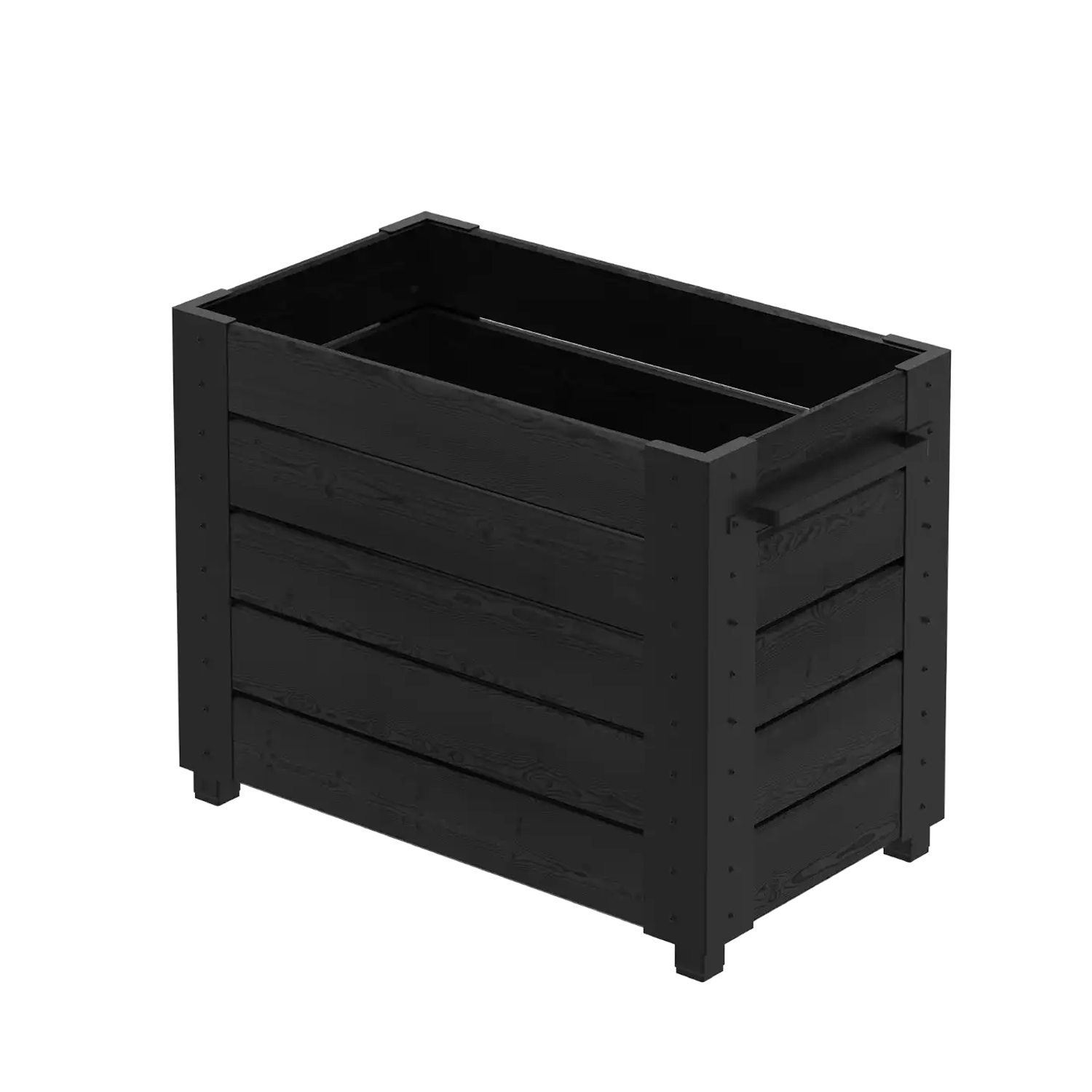 Plus Cubic Blomsterkasse med fødder 87×50×67 cm i sort