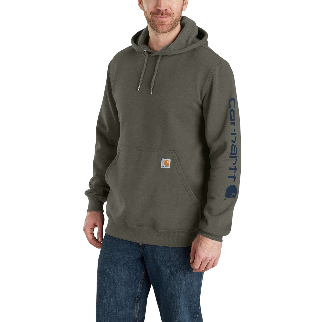 Carhartt K288 Hættetrøje i grøn - Str. M