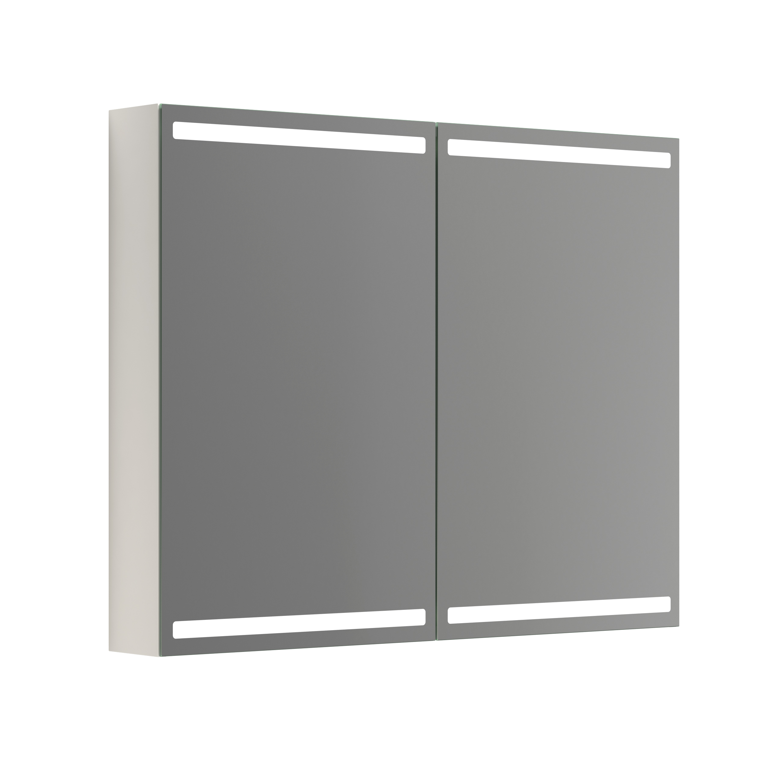 Scanbad Luna Level Spejlskab 80x100 cm m/2 låger - hvid mat