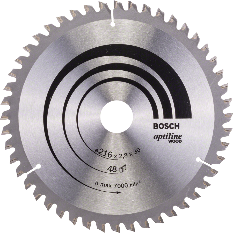 Bosch Rundsavsklinge Optiline Wood 216x2,8x30 - 48T