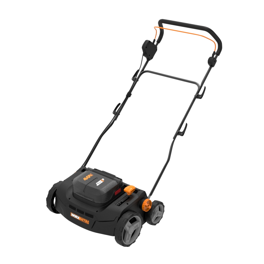 Worx WG855E.9 20V PowerShare Nitro Plænelufter/vertikalskærer 2x20V – Solo