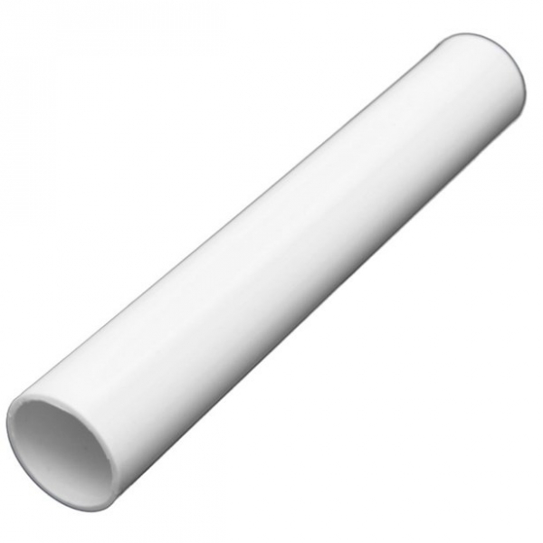 Lige 32 mm afløbsrør i hvid plast 20 cm