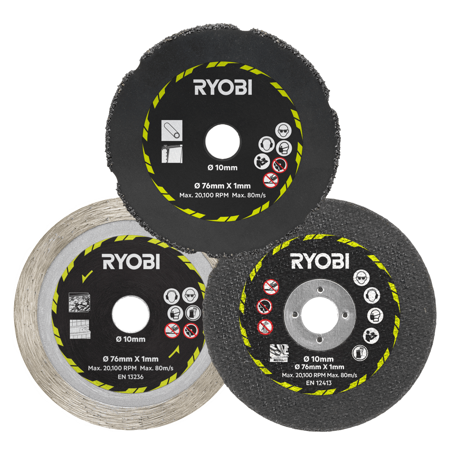 Ryobi RAKCOT03 Skæreskivesæt - 3 stk.