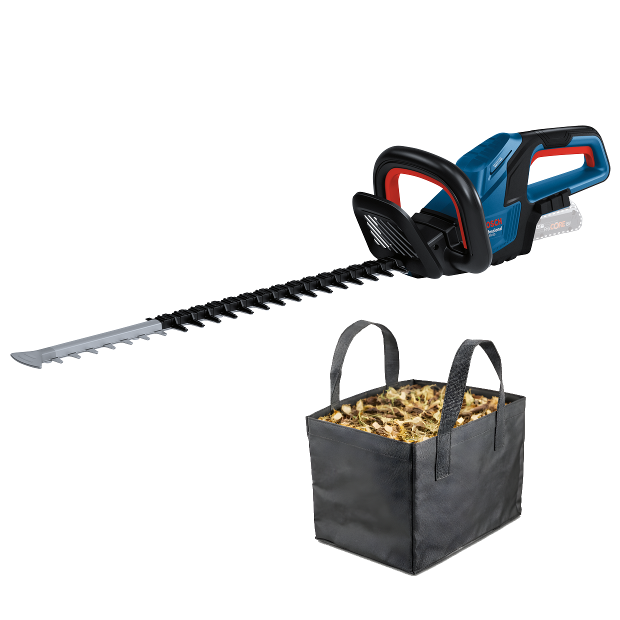 Bosch Professional GHE 18V-60 Hækkeklipper – Opsamlingspose Solo