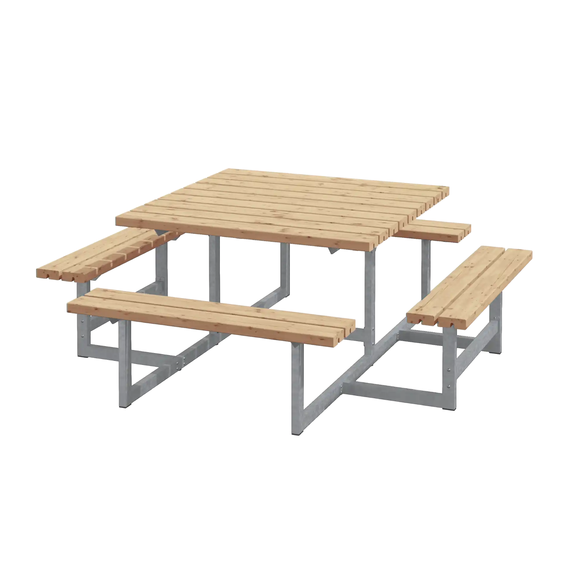 Plus Picnic Bord/Bænkesæt 200 cm i Gyldenbrun ThermoWood