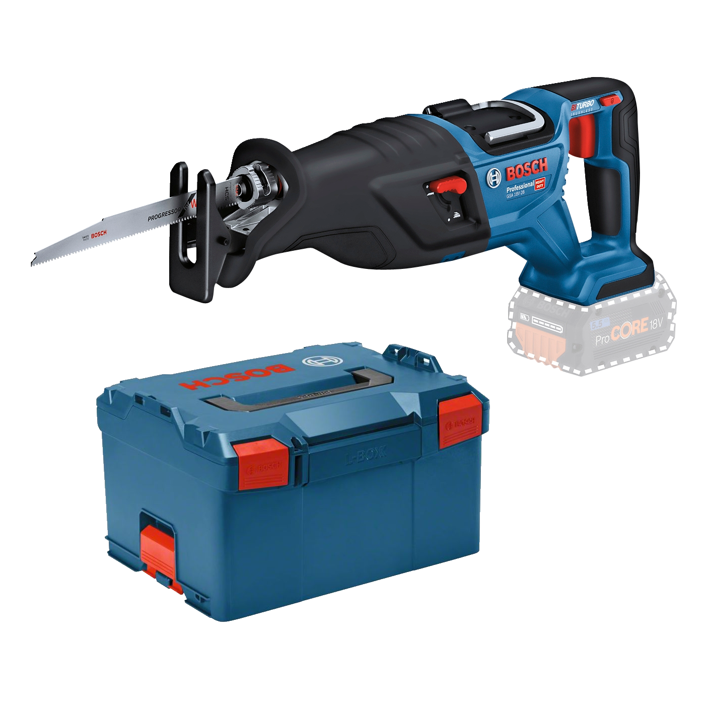 Bosch Professional GSA 18V-28 Bajonetsav med L-BOXX – Solo