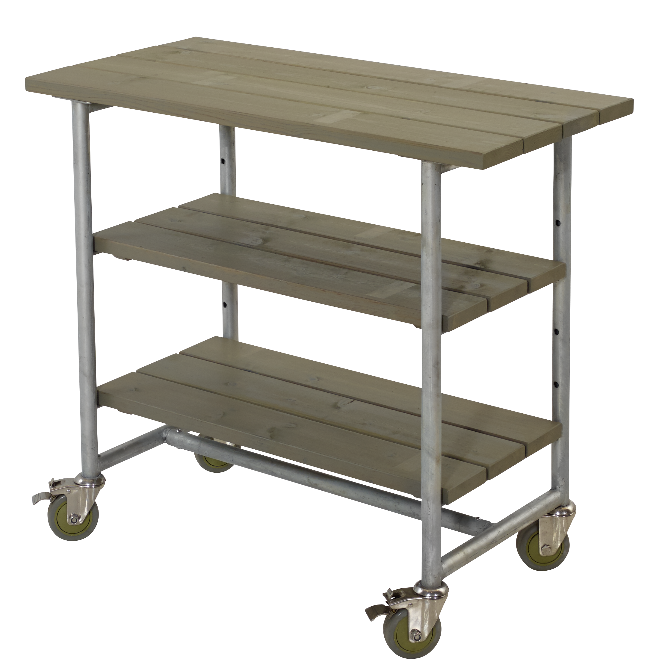 Plus Urban Picnic Plante-/Grillbord 100 cm 3 hylder - Gråbrun