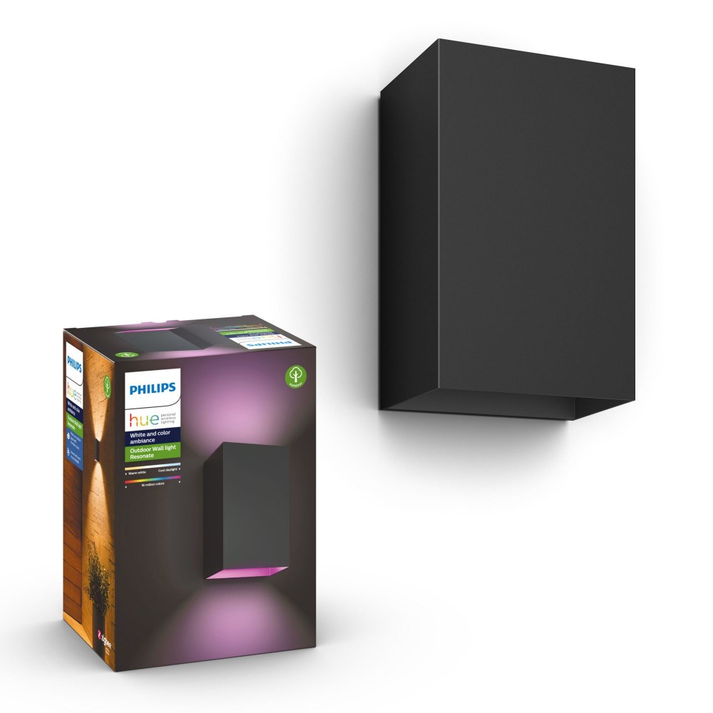 Philips Hue Resonate WCA Udendørs væglampe i sort
