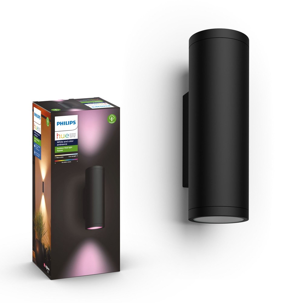 Philips Hue Appear WCA Udendørs væglampe i sort
