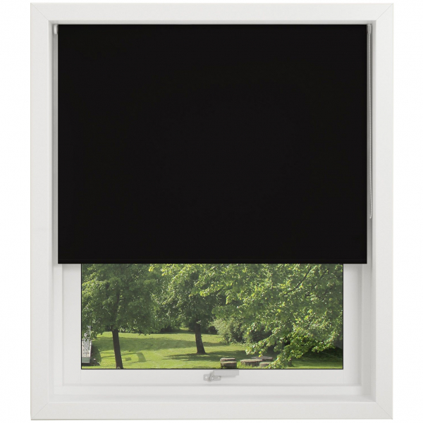 Debel Uni Rullegardin i sort 90x210 cm
