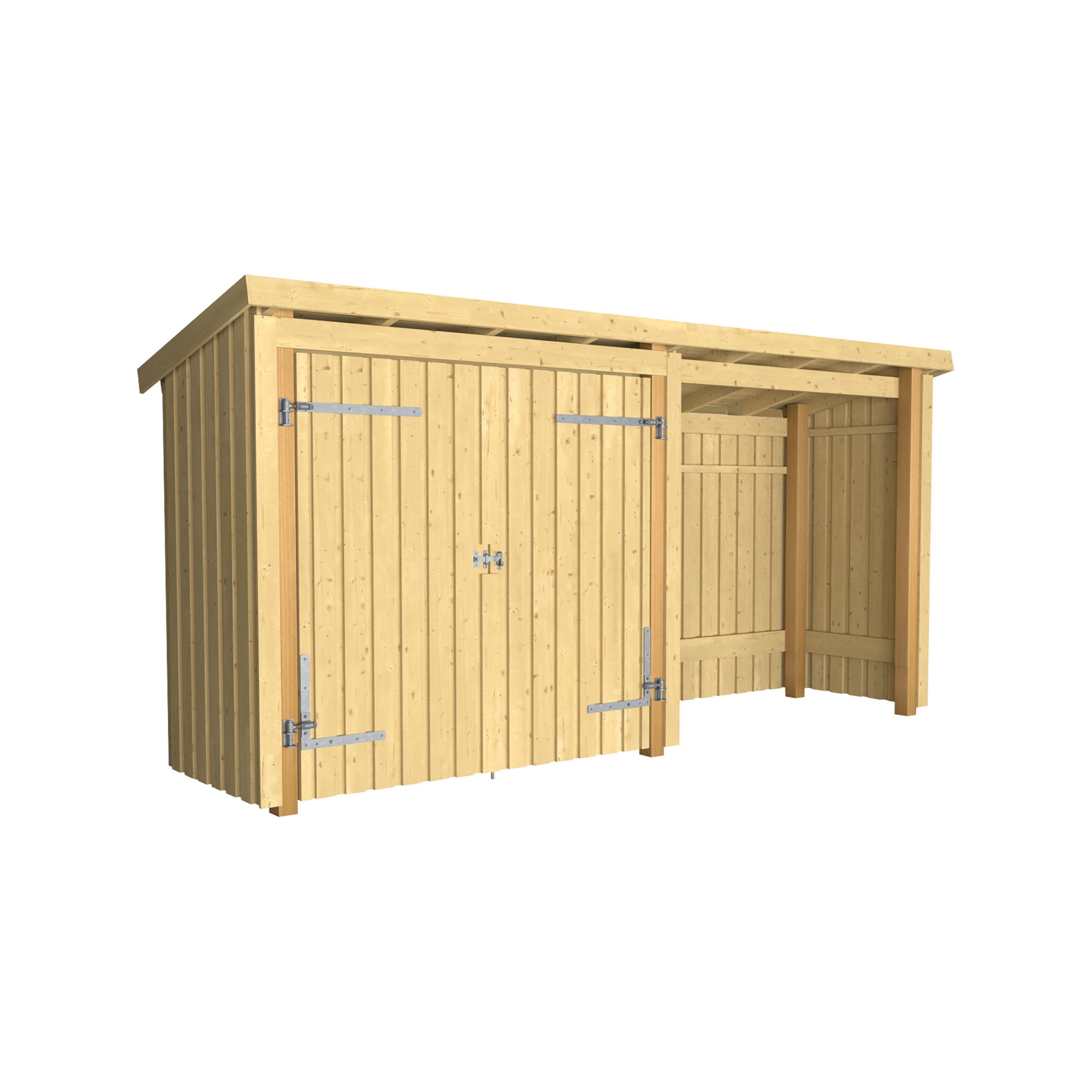 Plus Nordic Multi Havehus 2 moduler m/dobbeltdør og åben front 4,7 m²