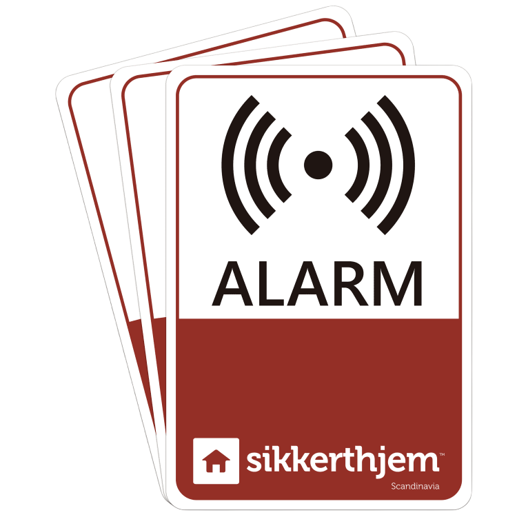 SikkertHjem Alarmmærker til vinduet 3 stk.
