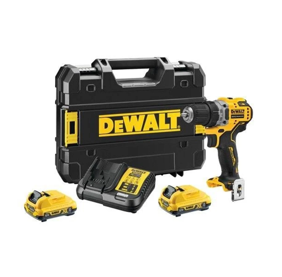Dewalt DCD701D2-QW 12V XR Bore-/skruemaskine inkl. 2 stk batteri og lader