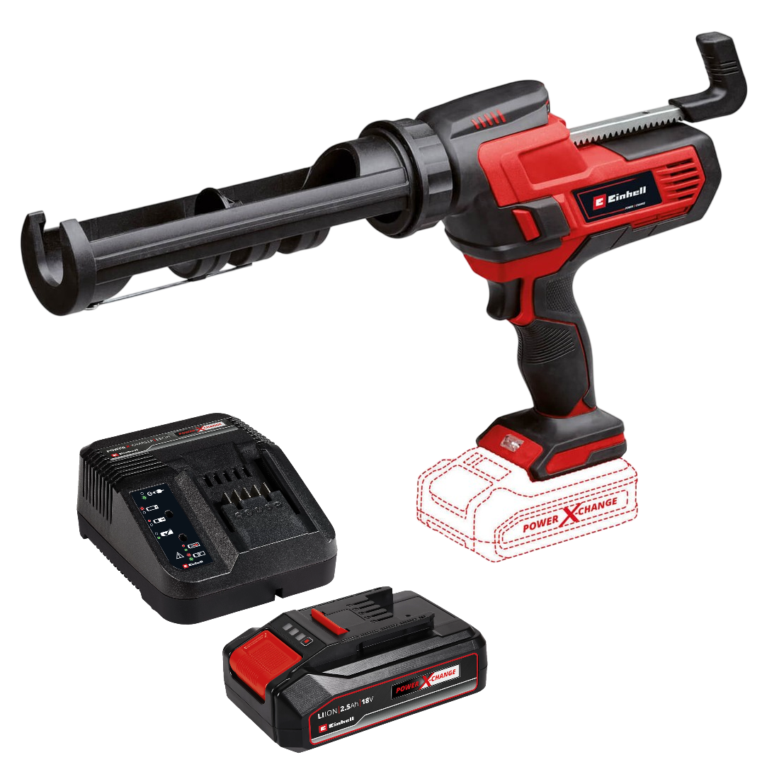Einhell TE-SG 18/10 Li Fugepistol med 2,5Ah batteri og lader