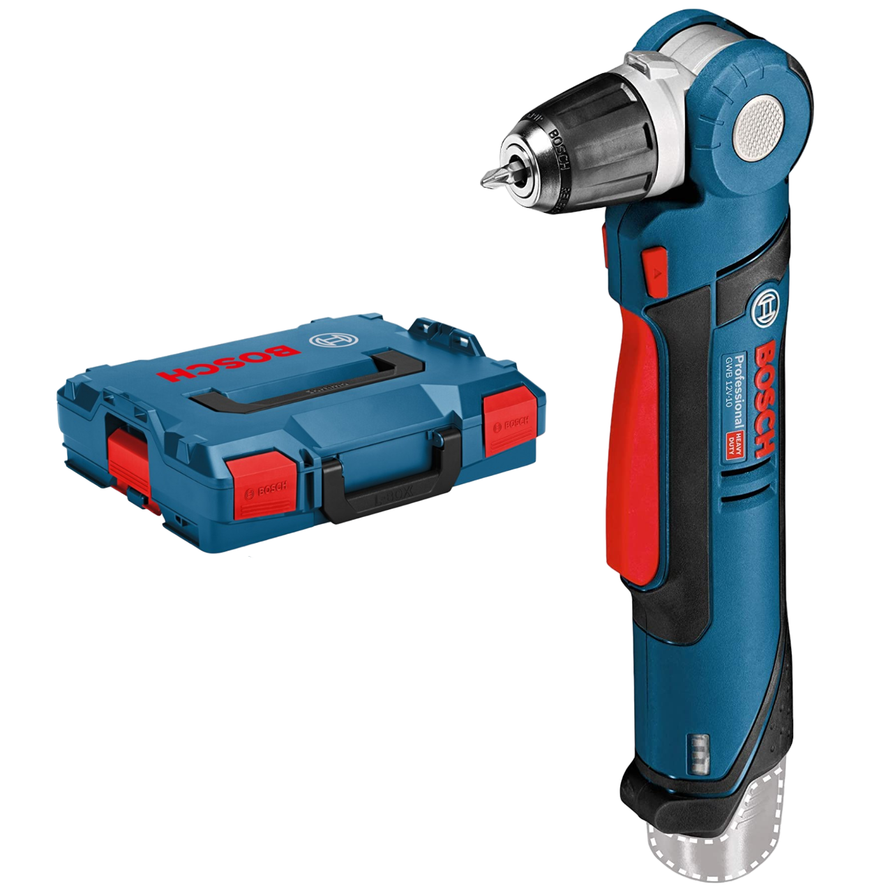 Bosch Professional GWB 12V-10 Vinkel bore-/skruemaskine – Solo L-BOXX