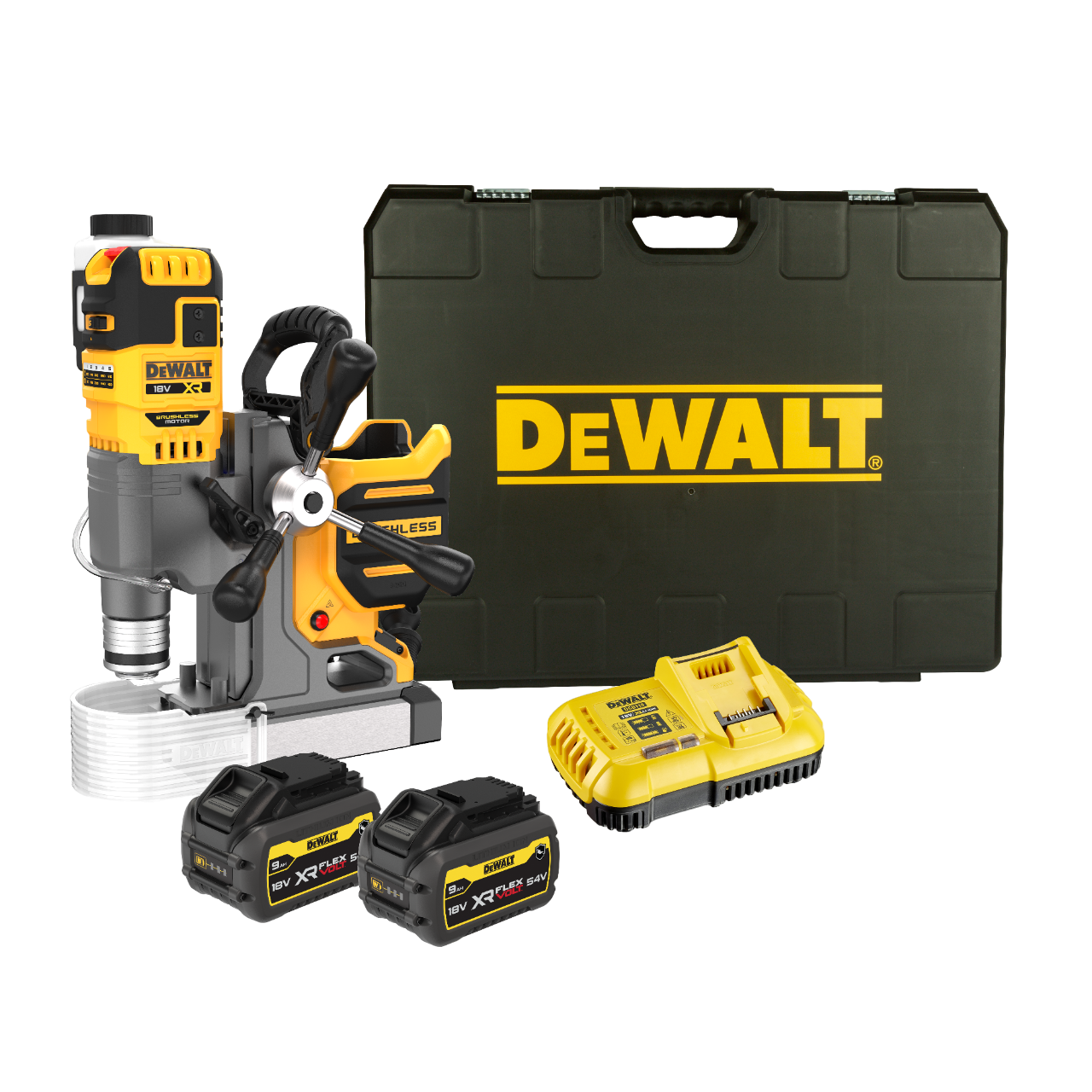Dewalt DCD1623X2G-QW 18V XR Søjleboremaskine med 2 stk. 9,0Ah batteri