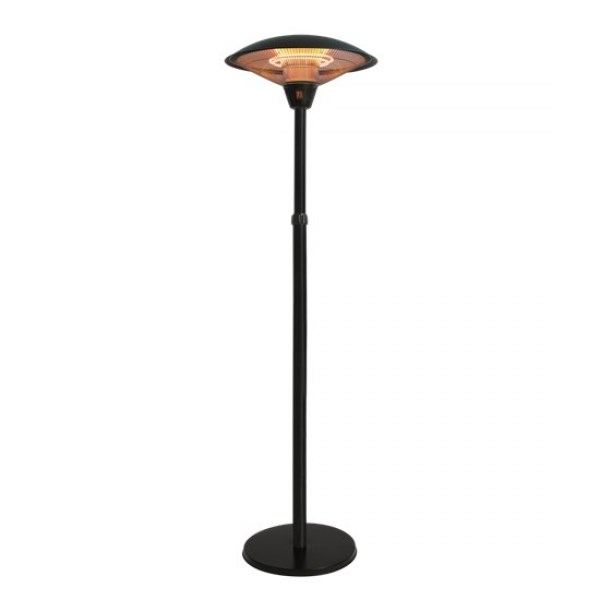 Hortus Terrassevarmer gulvmodel 2100W i sort