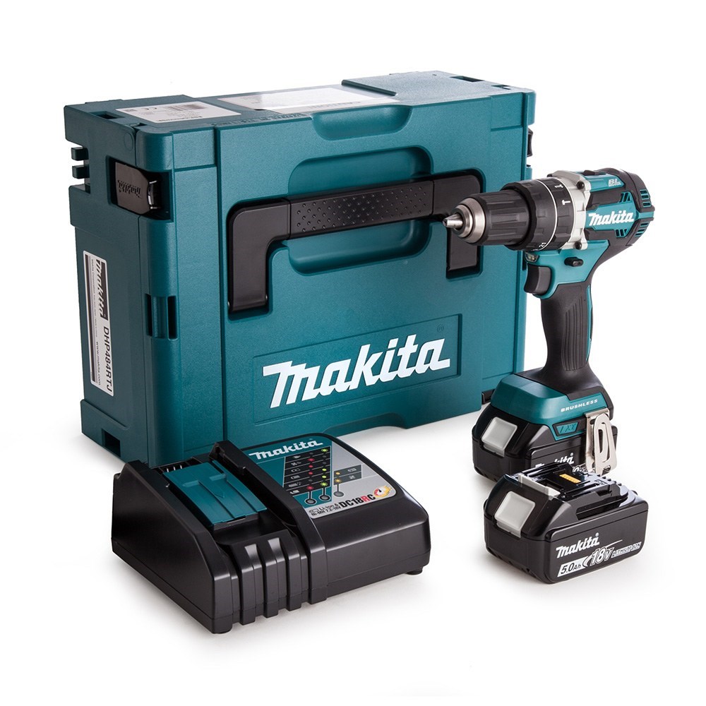 Makita DHP484RTJ Slagbore-/skruemaskine (2x5.0Ah)