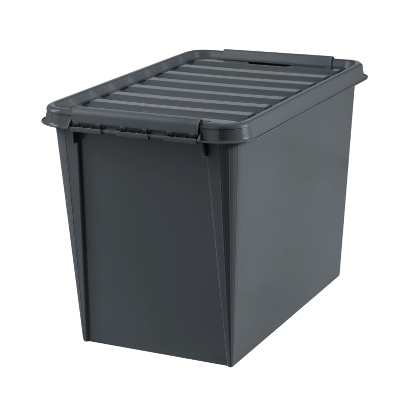 SmartStore Recycled 66 L Opbevaringskasse med låg i grå