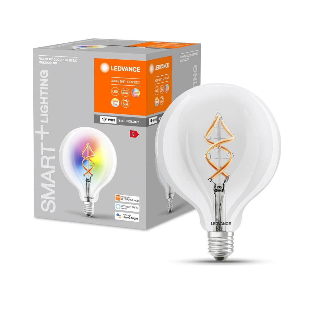 LEDVANCE SMART+ E27 Filament RGB Globe Wi-Fi