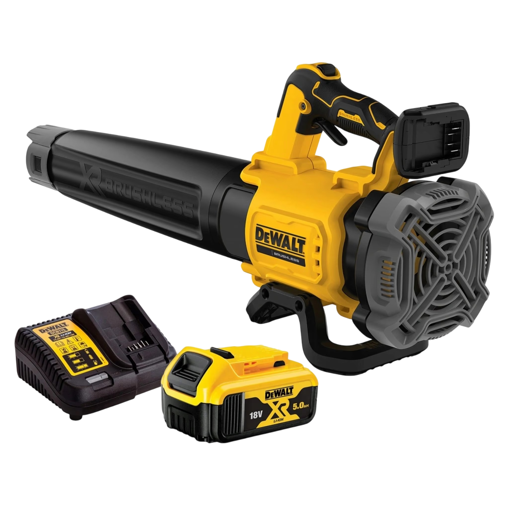 Dewalt DCMBL562P1-QW Løvblæser med 5,0Ah batteri og lader