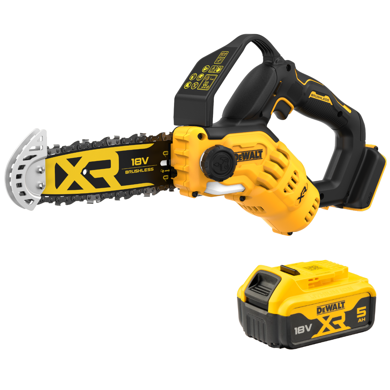 Dewalt DCMPS520P1-QW 18V XR Grensav med 5,0Ah batteri og lader