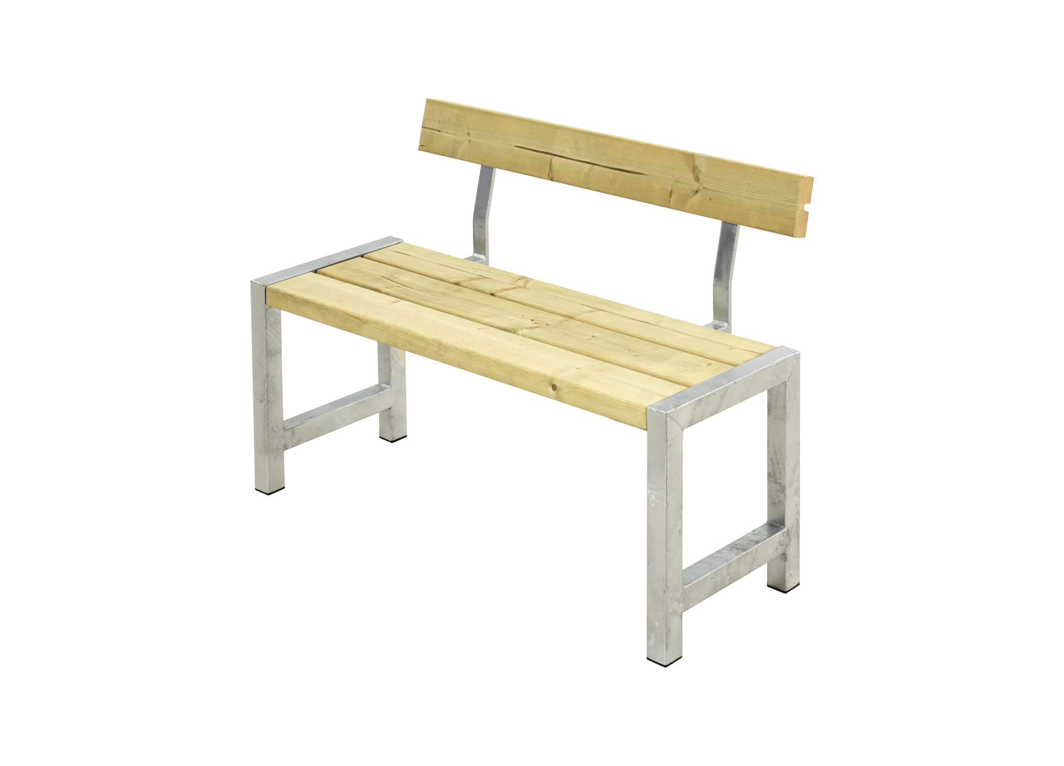 Plus Café Plankebænk m/ryglæn 127 cm - Trykimprægneret