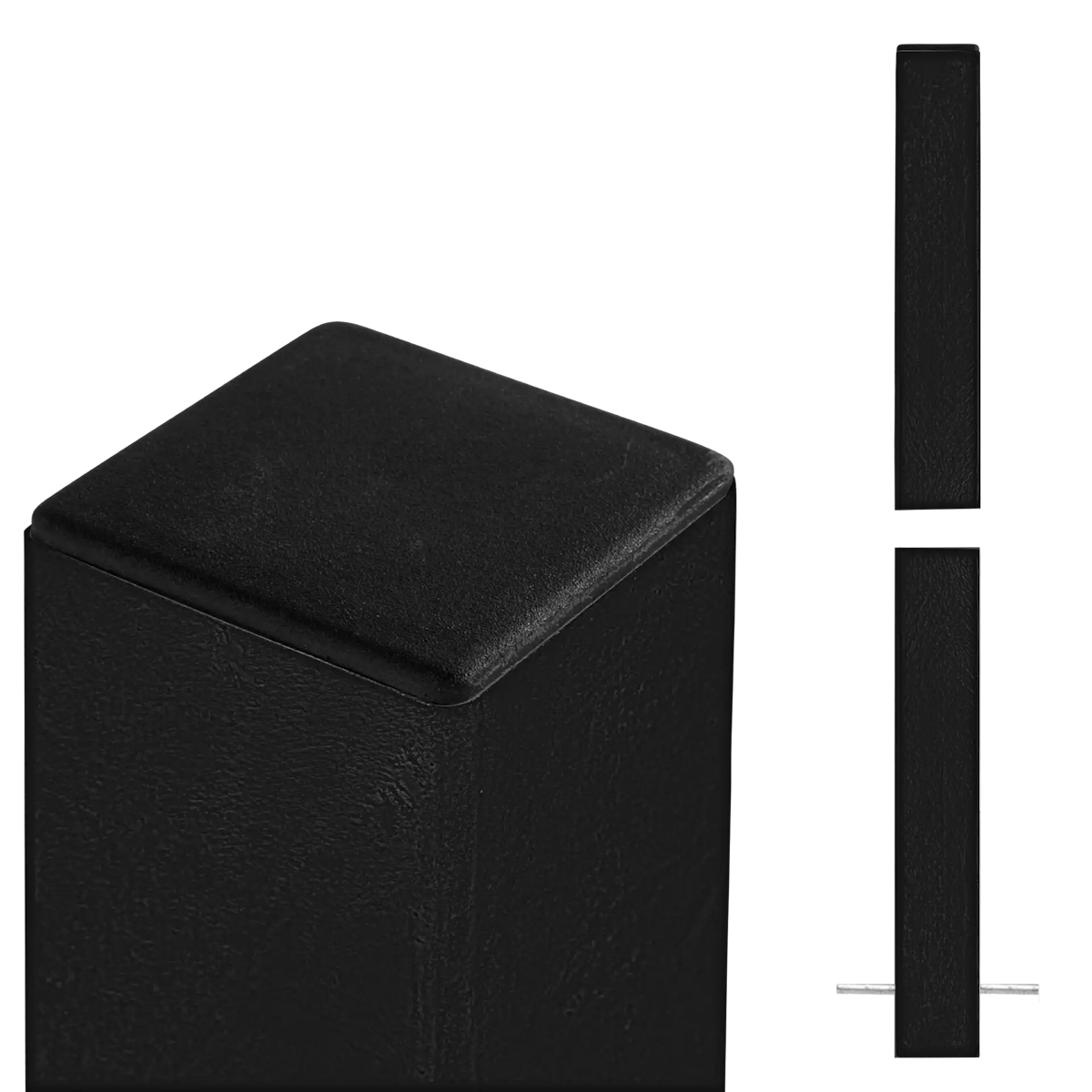 Plus Stålstolpe 8×8×236 cm til nedstøbning i sort m/struktur
