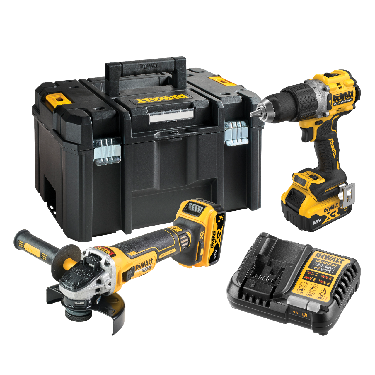 Dewalt DCK2026P2T-QW 18V XR 2-pak kit 805/405 med 2 stk. 5,0Ah batteri og TSTAK