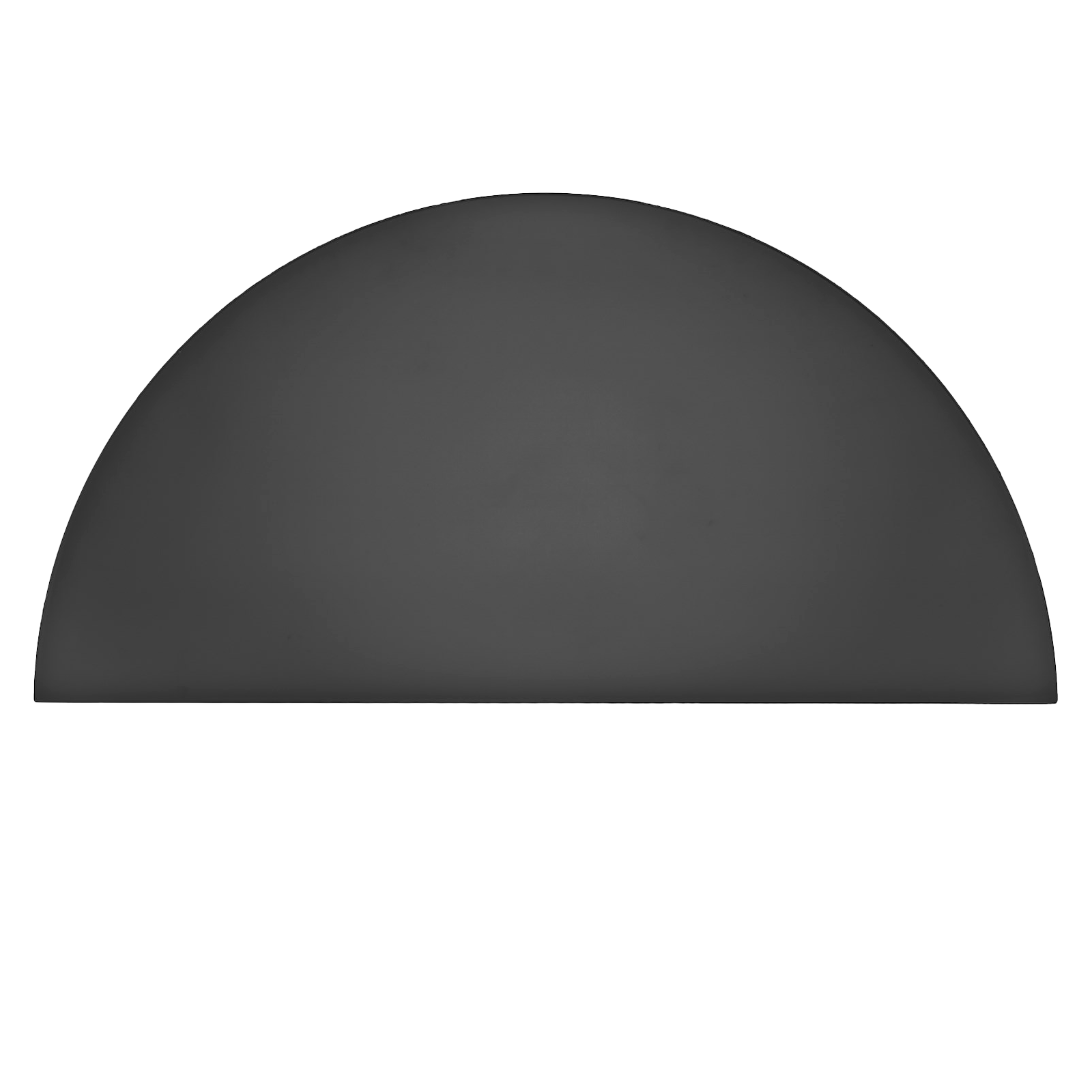 Millex Stænkplade sort glas, halvcirkel 40x80 cm