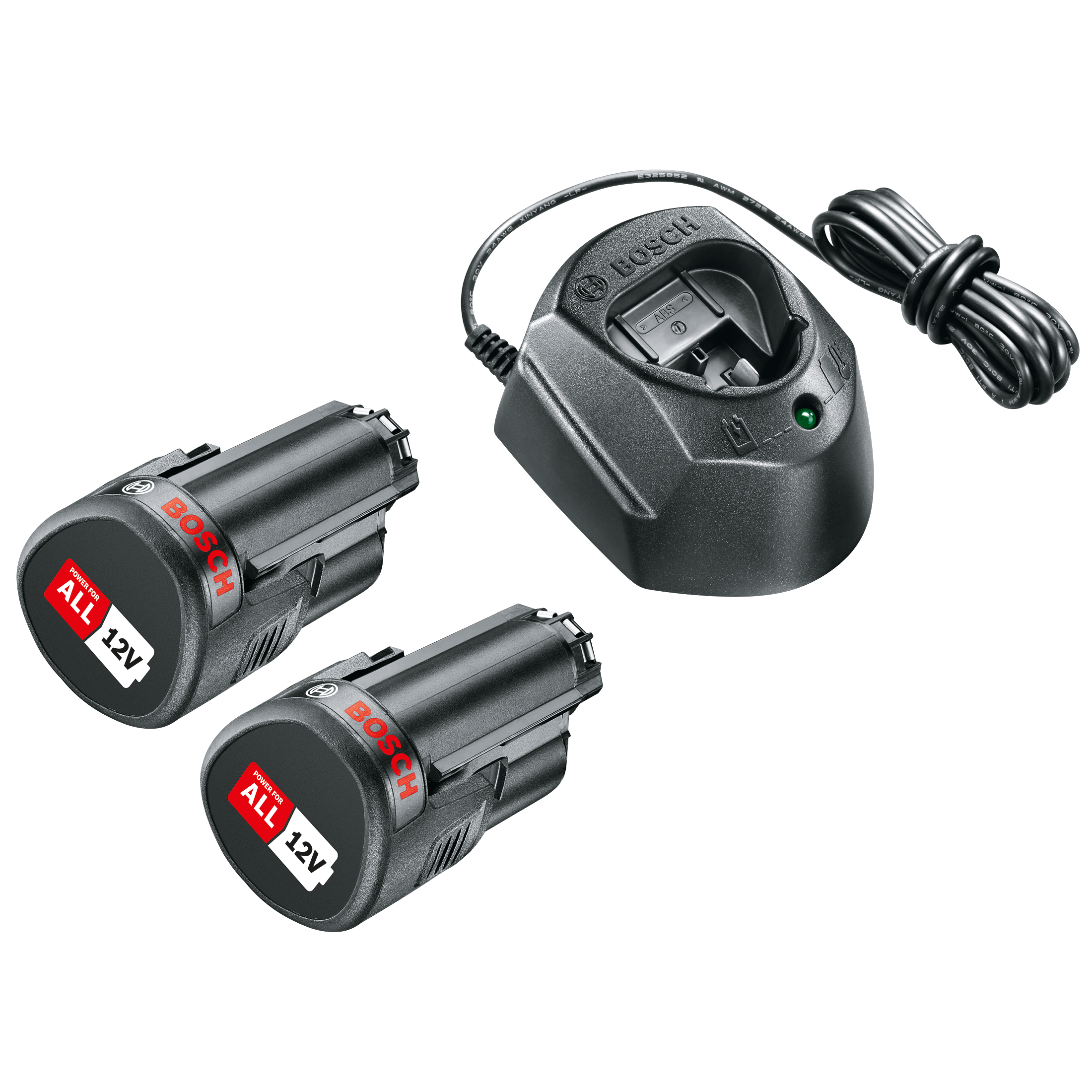 Bosch 12V Startsæt med 2 stk. 1,5 Ah batteri og lader