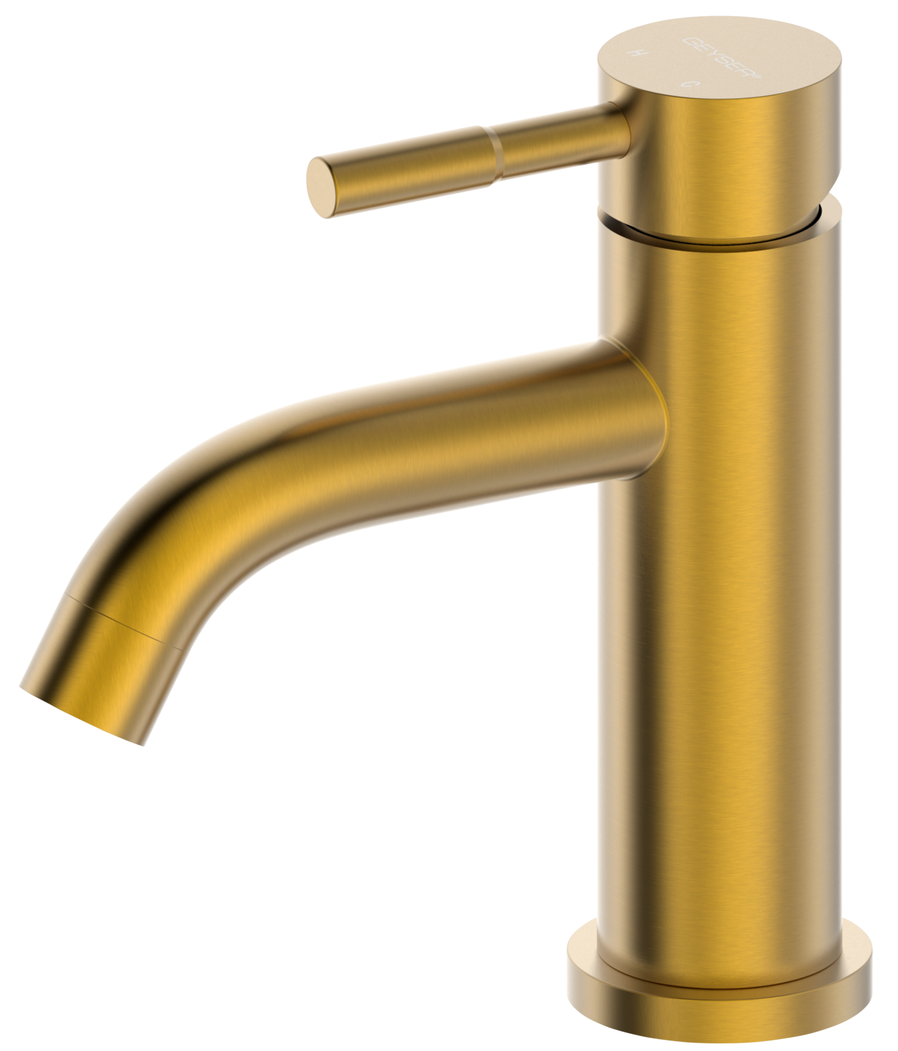 Geyser Delta håndvaskarmatur i rustfrit stål mat guld