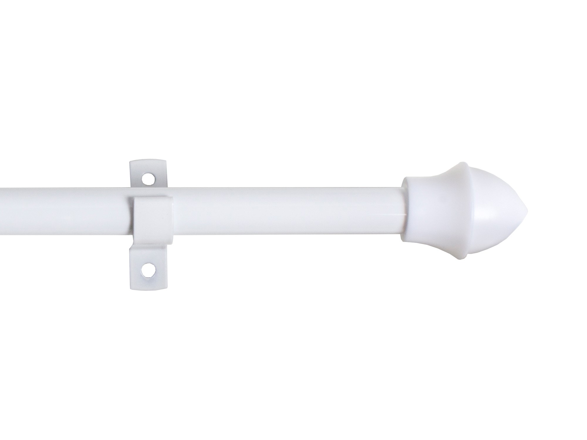 Debel Café Gardinstang 12mm 135-225 cm - Hvid