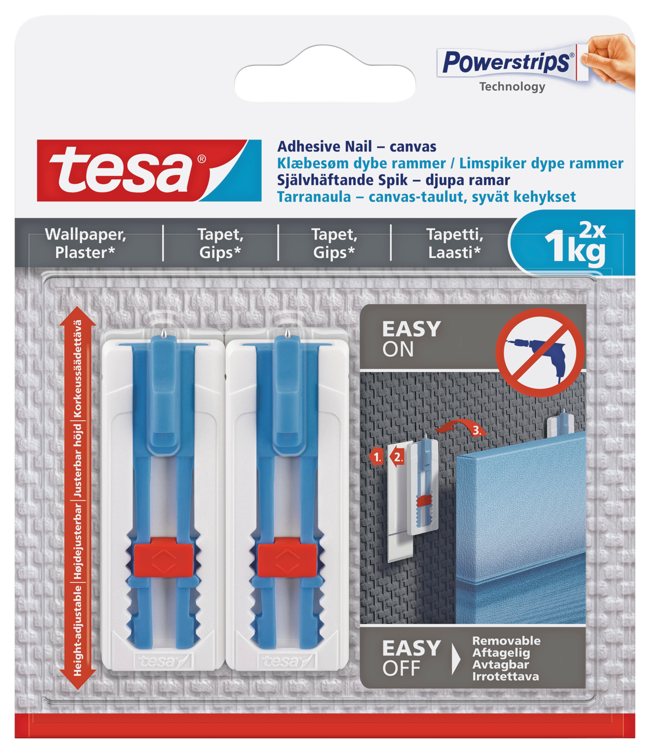 Tesa Klæbesøm X 2 Tsms Til Dybe Rammer Tapet 1Kg