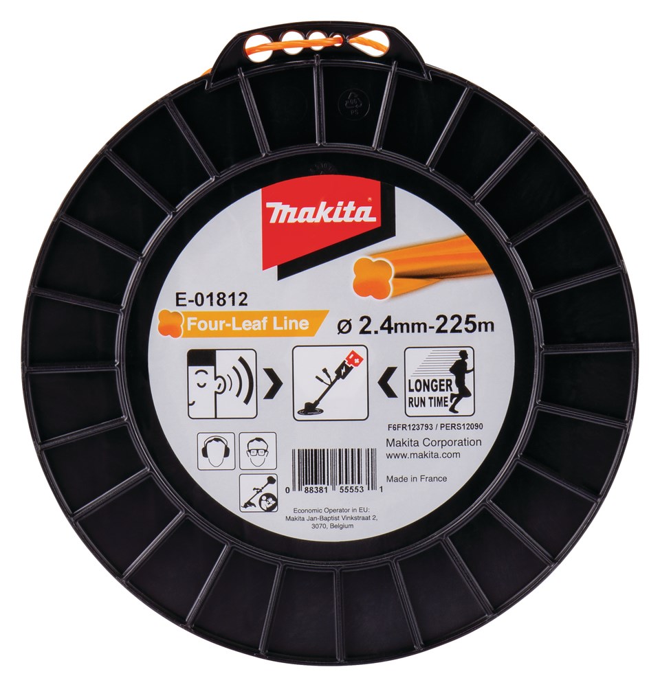 Makita Four-leaf nylontråd 2,4 mm x 225 m