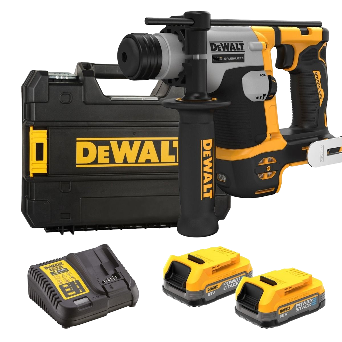 Dewalt DCH172E2T-QW 18V XR Borehammer med 2 stk. 1,7Ah batteri og lader