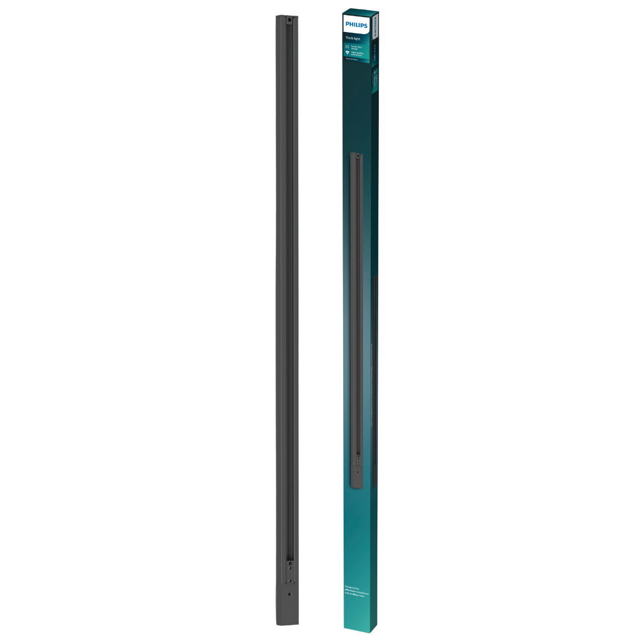 Philips EasyLink Skinne m/strømforsyning i sort - 1 m