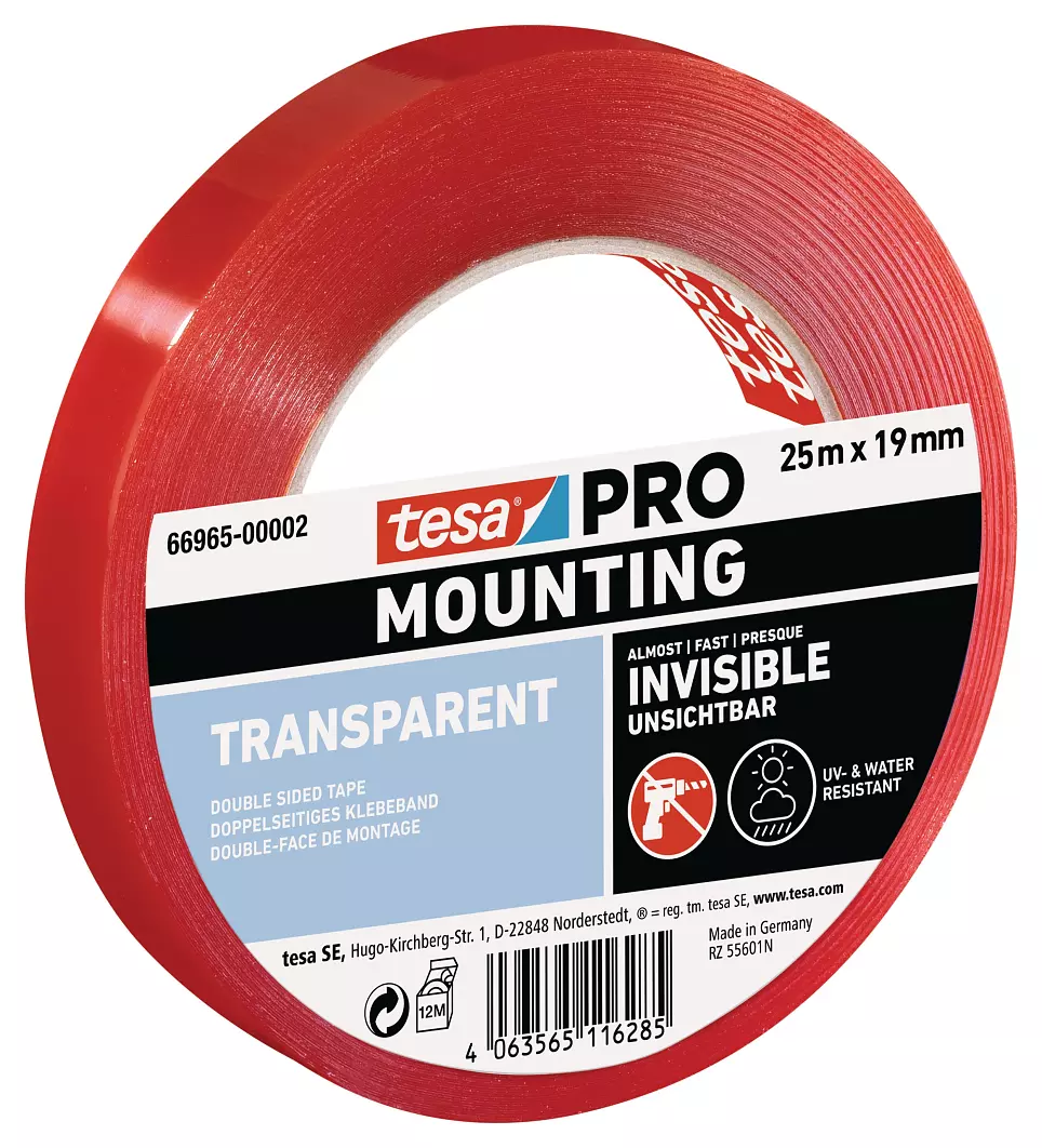 Tesa 66965 PRO Monteringstape – 19mm x 25m