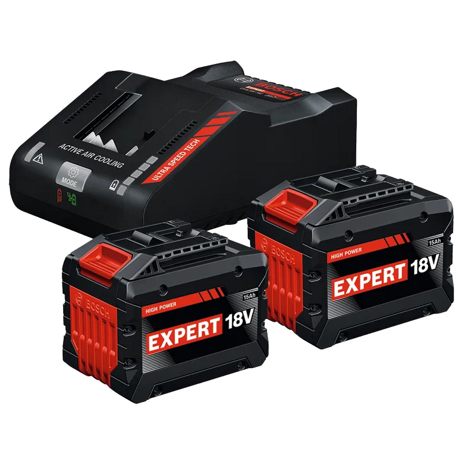 Bosch Professional 18V Startsæt med 2 stk. 15,0Ah EXPERT batteri og EXAL18V-160 lader