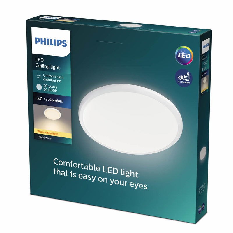Philips Twirly loftlampe Ø35 LED 17W 2700K i hvid - 318153116