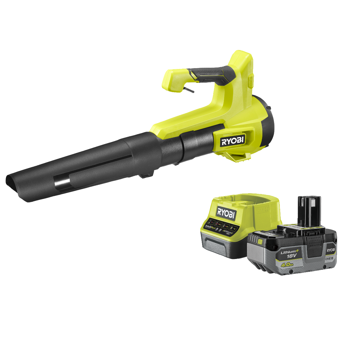 Ryobi RY18BLB-140 ONE+ 18V Løvblæser med 4,0Ah batteri og lader