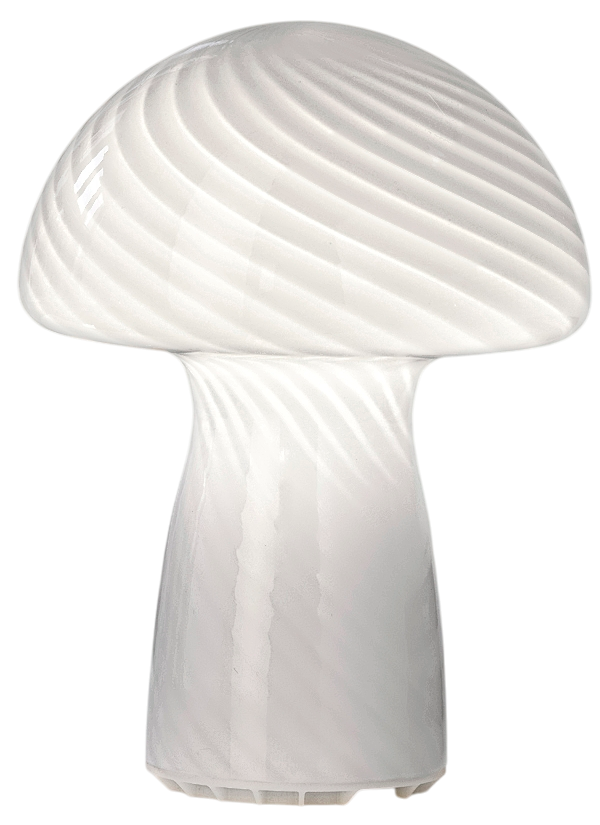 Veli Line VL 41063 Stripe Mushroom lampe i hvid med riller