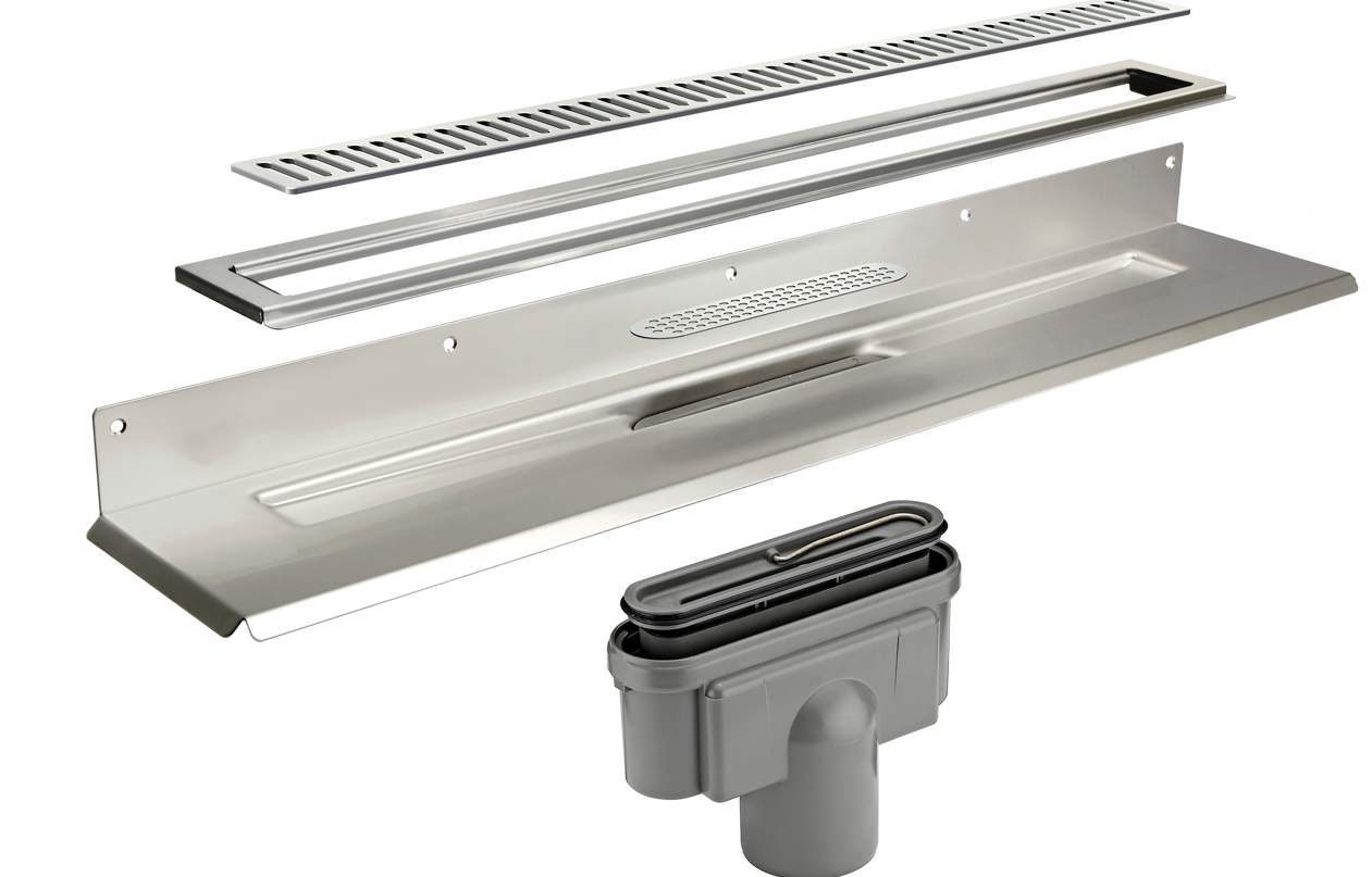 Unidrain Komplet Pakke 1000mm til 8mm fliser