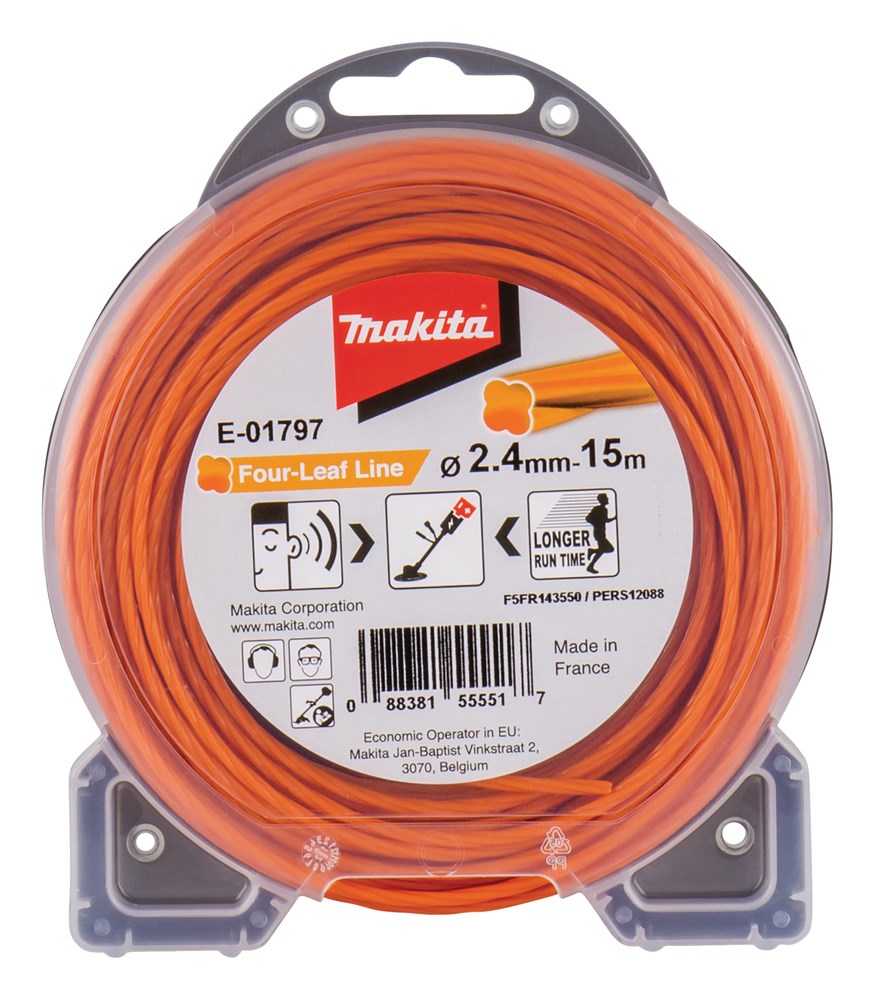 Makita Four-Leaf Line nylontråd til kantklipper 2,4 mm 15 m
