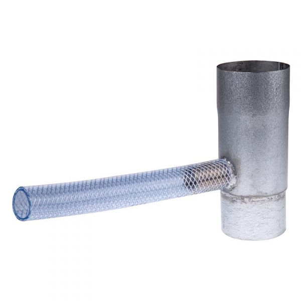Plastmo AluZink vandudtag 75 mm med flexslange