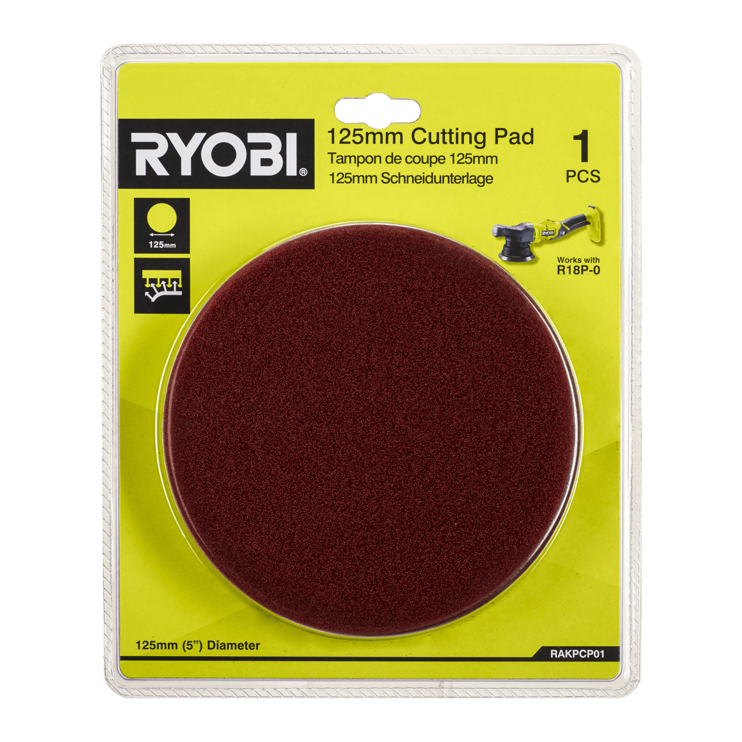 Ryobi RAKPCP01 Slibepude 125 mm
