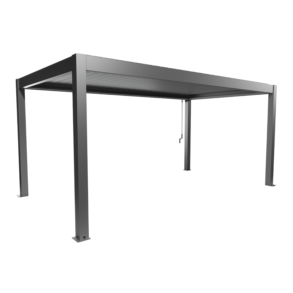 Biohort Str. 5,5×3 Pergola i kvartsgrå metallic