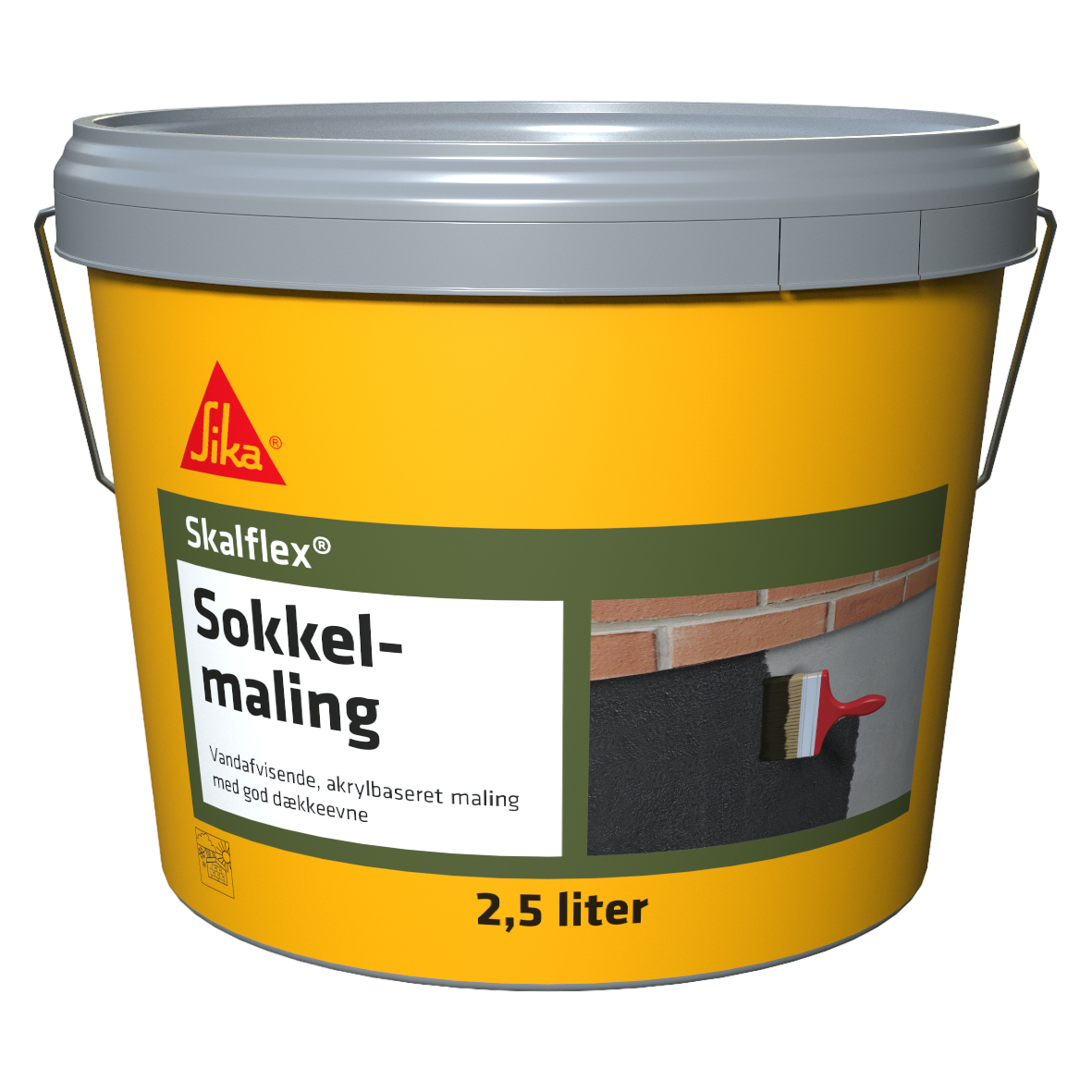Skalflex Sokkelmaling sort - 2,5 liter